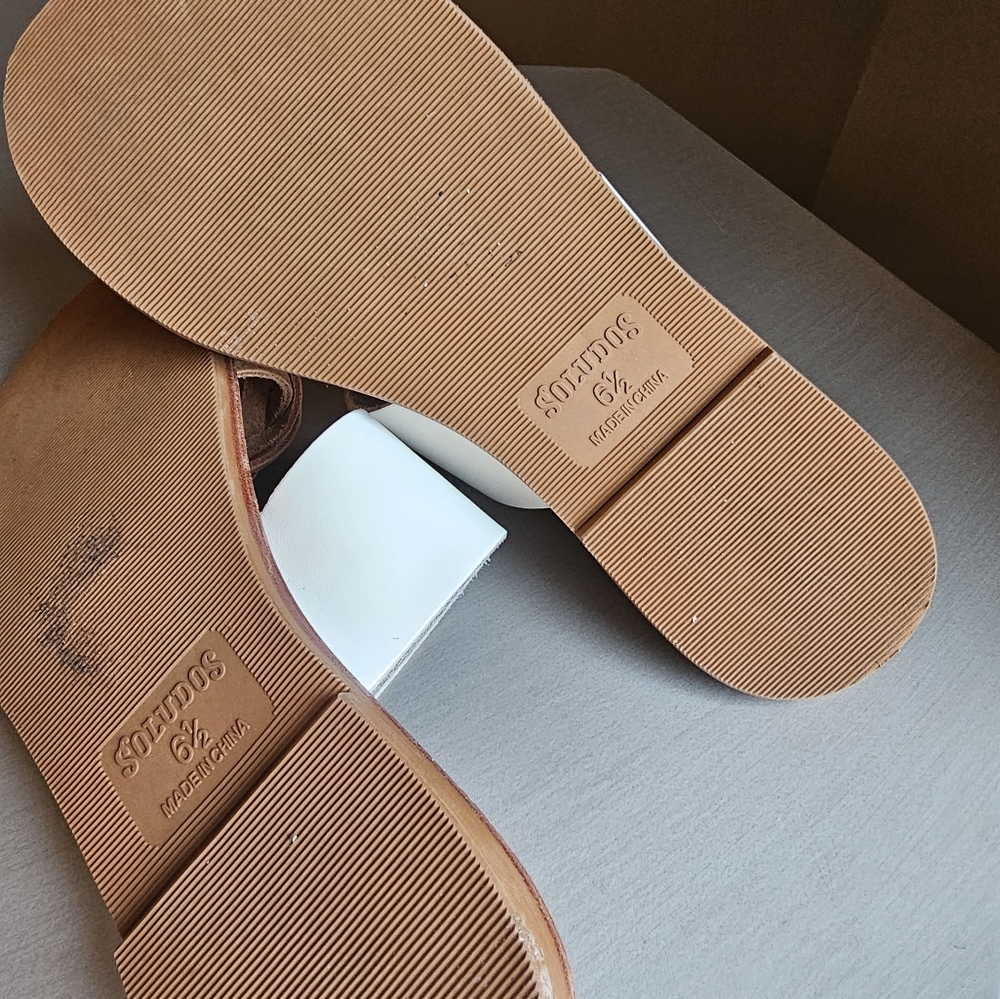 SOLUDOS LEATHER SANDALS Sz 6.5 - Picture 2 of 3